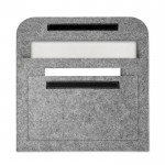 Pasta porta-documentos de tecido felpado cor cinzento segunda vista
