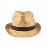 Chapéus personalizados de palha natural cor preto segunda vista