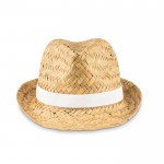 Chapéus personalizados de palha natural cor branco segunda vista