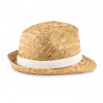 Chapéus personalizados de palha natural cor branco terceira vista