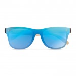 Óculos de sol com hastas de bambu cor azul segunda vista