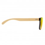 Óculos de sol com hastas de bambu cor amarelo terceira vista