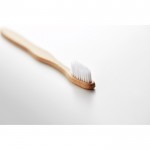 Escova de dentes de bambu cor branco terceira vista