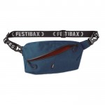 Saco de cintura para festivais personalizado cor azul terceira vista