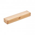 Caneta personalizável em caixa de bambu cor madeira segunda vista