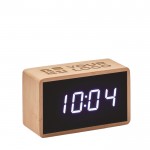 Relógio despertador personalizado de bambu vista principal