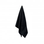 Toalha pequena de algodão personalizada cor preto quarta vista