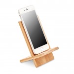 Suporte de telemóvel personalizado em bambu cor madeira terceira vista