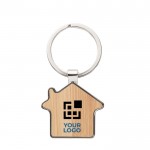 Porta-chaves merchandising com forma de casa vista principal