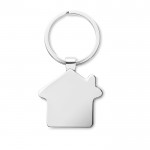 Porta-chaves merchandising com forma de casa cor madeira segunda vista