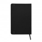 Caderno personalizada em RPET tamanho A5 cor preto terceira vista