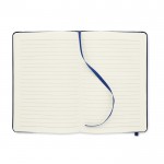 Caderno personalizada em RPET tamanho A5 cor azul quarta vista