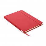 Caderno personalizada em RPET tamanho A5 cor vermelho