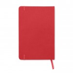 Caderno personalizada em RPET tamanho A5 cor vermelho terceira vista