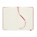 Caderno personalizada em RPET tamanho A5 cor vermelho quarta vista