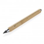 Lápis de bambu triangular com ponta tátil e tinta infinita cor castanho terceira vista
