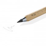 Lápis de bambu triangular com ponta tátil e tinta infinita cor castanho sexta vista