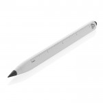 Lápis de alumínio reciclado com ponta tátil e tinta infinita cor branco segunda vista