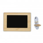 Relógios de bambu com ABS e ecrã LED cor madeira segunda vista