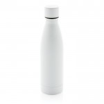 Elegante garrafa metálica de aço reciclado cor branco quinta vista