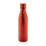 Elegante garrafa metálica de aço reciclado cor vermelho quinta vista