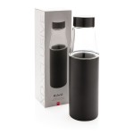 Garrafa de vidro personalizável com caixa de oferta - cor preto