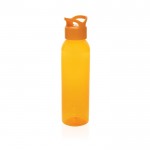 Garrafa de RPET ideal para o ginásio com tampa de rosca 650ml cor cor-de-laranja