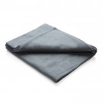 Mantas polares com bolsa para merchandising cor cinzento