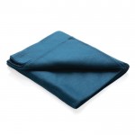 Mantas polares com bolsa para merchandising cor azul-marinho