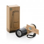Lanterna de bambu e plástico reciclado de 20M de distância cor castanho vista com caixa