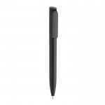 Mini caneta ecológica com rotação e tinta azul Dokumental® cor preto