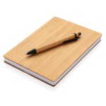 Caderno com capa em bambu personalizável