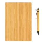 Caderno e caneta e bambu para brinde