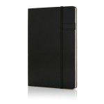 Caderno para brindes com pen drive na capa cor preto