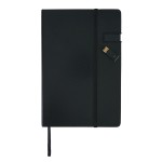 Caderno A5 preto com USB para brindes corporativos