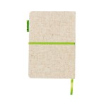 Contra-capa do caderno A5 promocional Yute Bambu