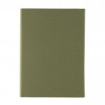 Portefólio com bloco de notas/fecho magnético cor verde militar terceira vista