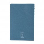 Caderno de capa mole e certificação FSC cor azul terceira vista