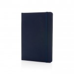 Caderno de materiais reciclados com elástico cor azul-marinho