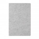 Caderno de feltro de materiais reciclados A5 folhas com linhas cor cinzento terceira vista