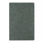 Caderno de feltro de materiais reciclados A5 folhas com linhas cor verde terceira vista