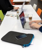 Bolsa para portátil com fecho de correr cor preto vista variado
