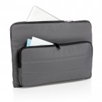Bolsa para portátil com bolso lateral cor cinzento-escuro quarta vista