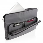 Bolsa para portátil com bolso lateral cor cinzento-escuro quinta vista