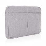 Bolsa para PC de algodão reciclado com bolsos frontais 15,6” cor cinzento