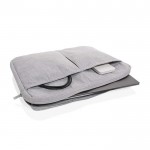 Bolsa para PC de algodão reciclado com bolsos frontais 15,6” cor cinzento segunda vista
