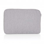 Bolsa para PC de algodão reciclado com bolsos frontais 15,6” cor cinzento quarta vista