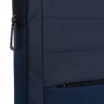 Bolsa para PC de RPET com costuras e bolso frontal 15,6” cor azul-marinho quinta vista