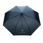 Guarda-chuva pequeno anti-vento cor azul-marinho vista com logo