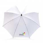 Guarda-chuvas resistentes e personalizáveis cor branco vista com logo